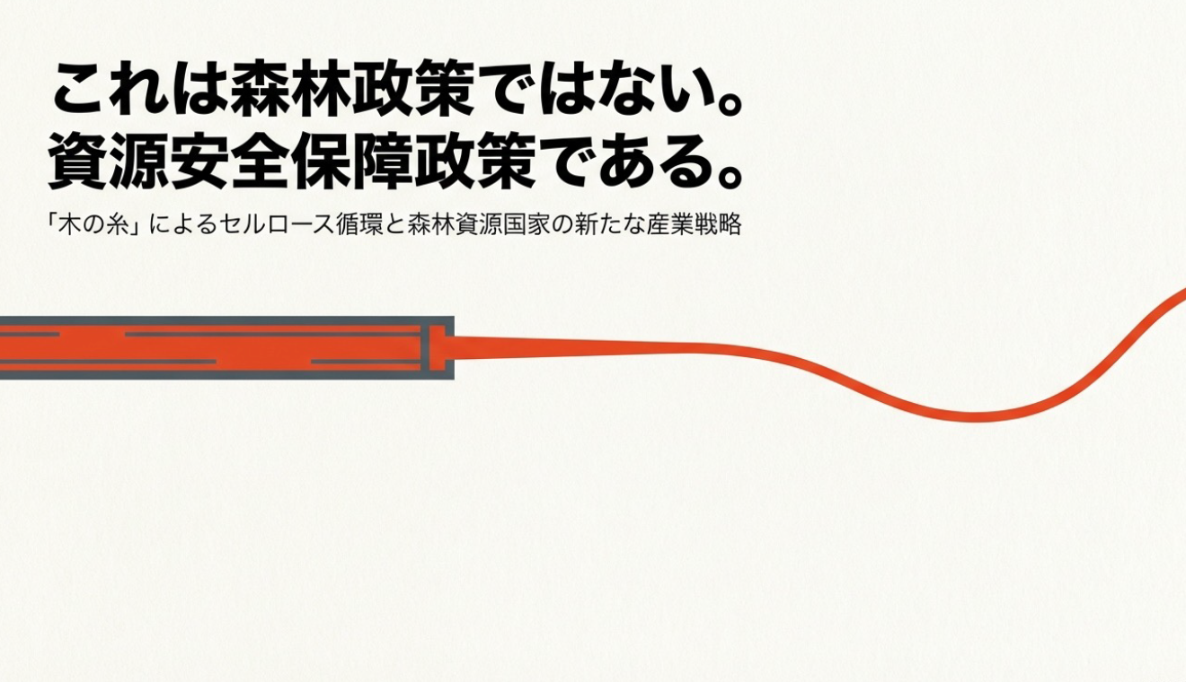 日本の森を服に変える資源安全保障政策